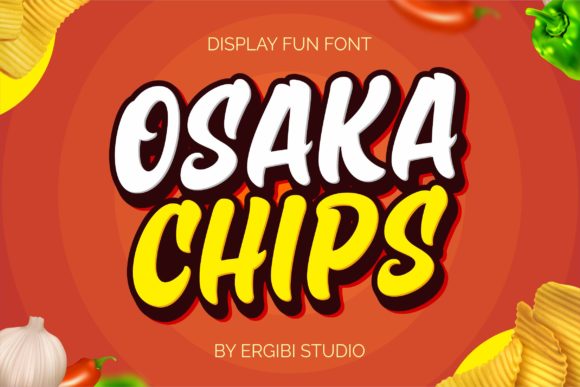 Osaka Chips: A Playful Uppercase Font for Editorial Design