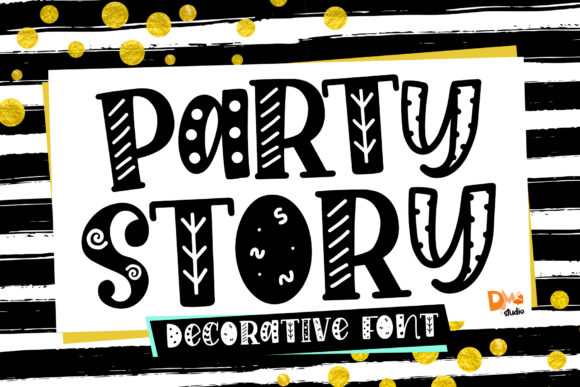 Party Story: A Versatile Display Font for Creative Projects