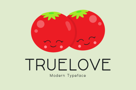 Truelove: A Romantic and Simplistic Display Font